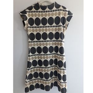 B.H. Wragge Stitches A Line Dress MOD Vintage 1970's Geometric Pockets Size 12